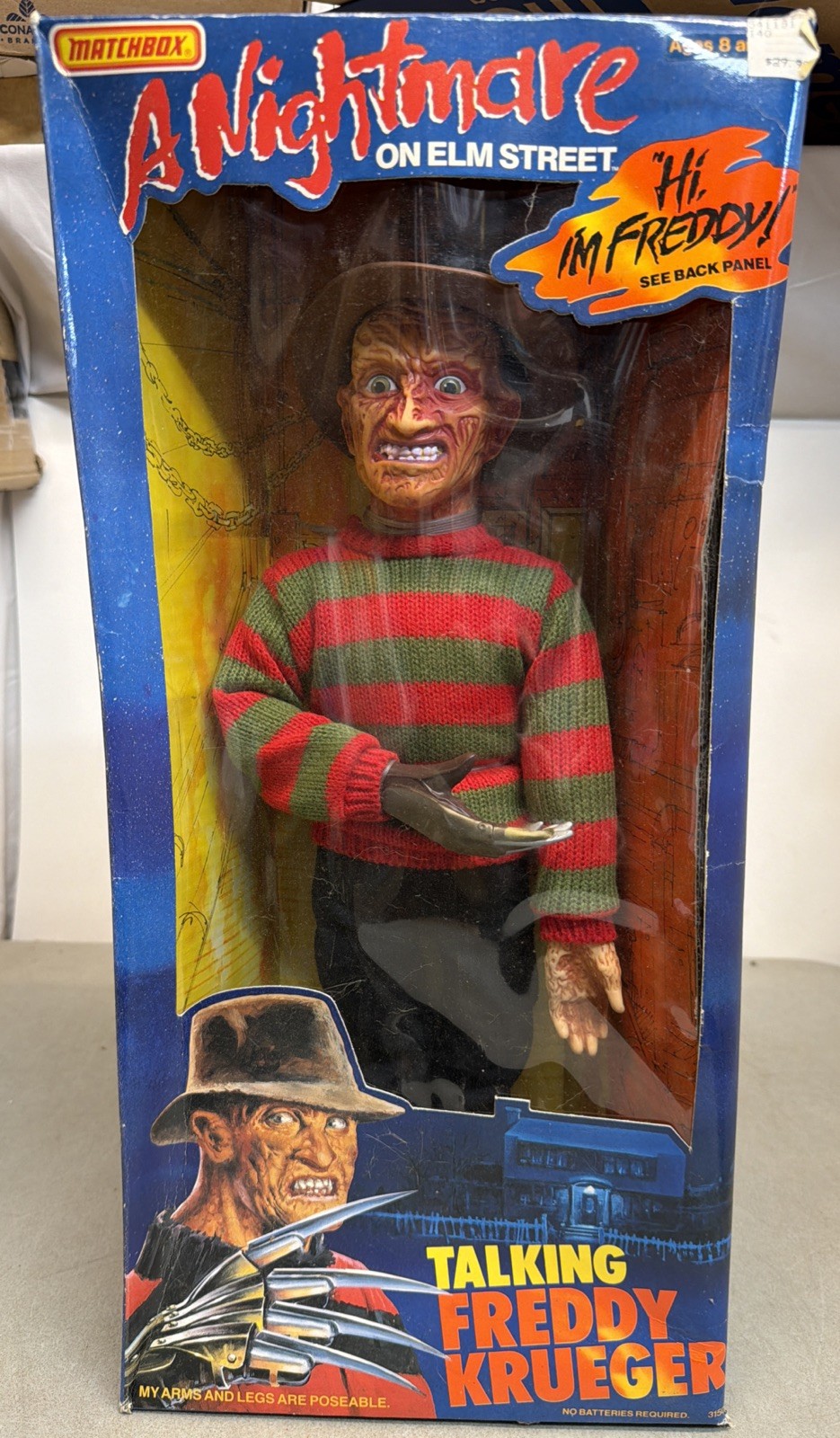 Talking Freddy Krueger Nightmare On Elm Street Matchbox Sealed/Working 1989 MIB