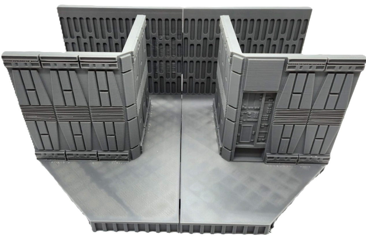1:18 Scale Modular Sci-Fi Corridor Diorama Star Wars Inspired Display for 4-Inch