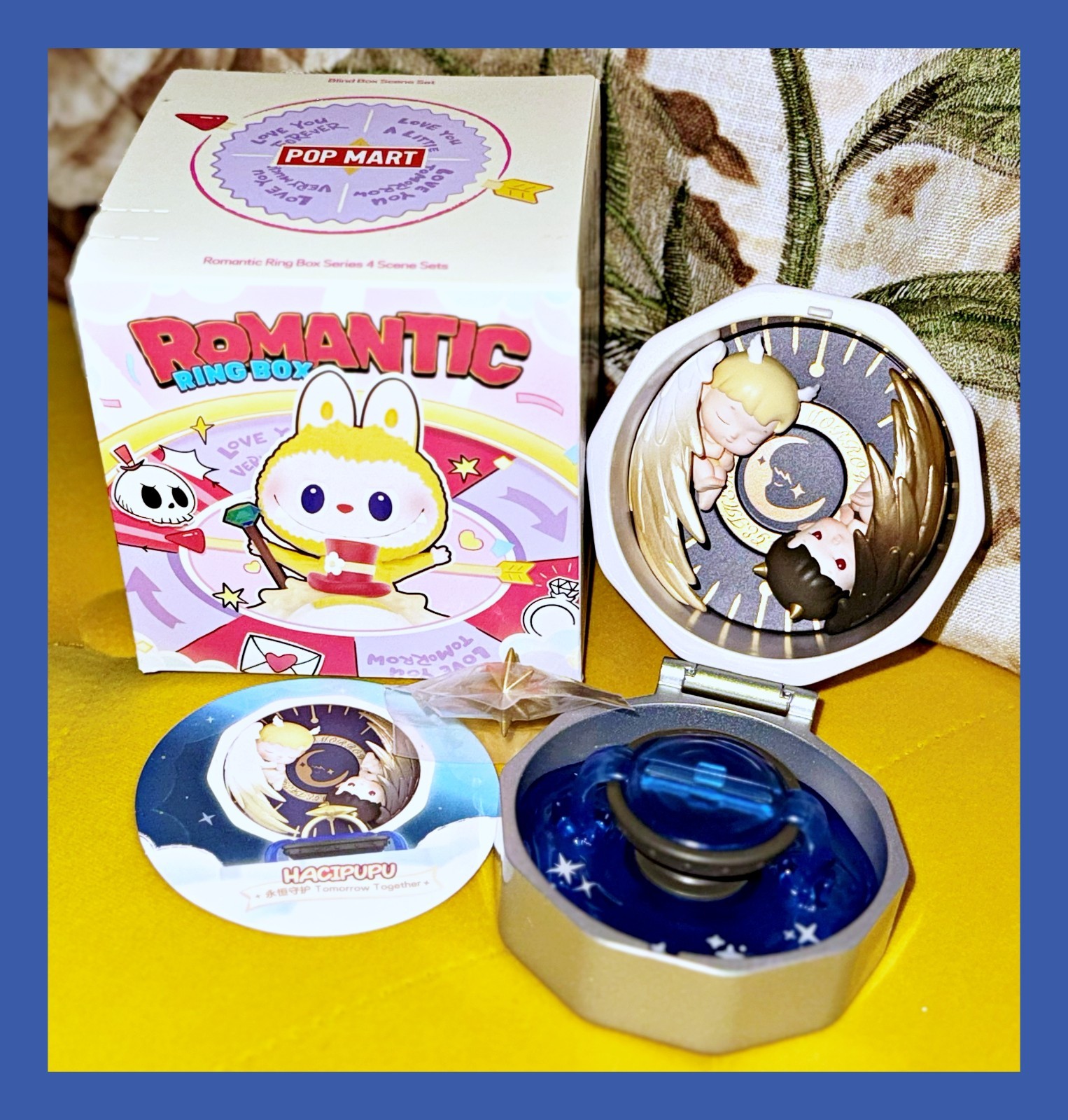 POP MART Romantic Ring Box Hacipupu Tomorrow Together Labubu Toy Figure Collect