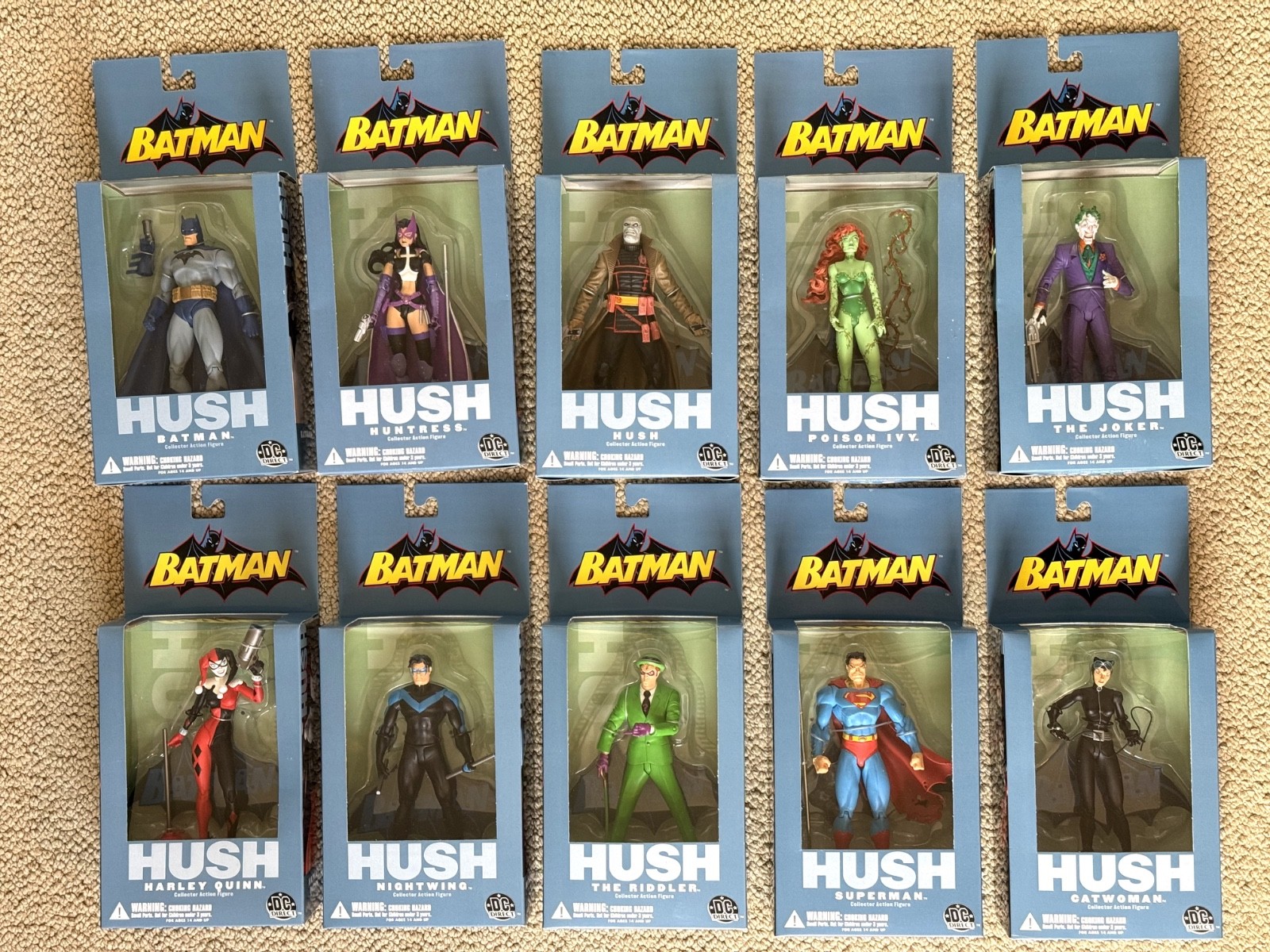 DC Direct BATMAN: HUSH Collector Figures – Complete Set Waves 1 & 2 Sealed, Mint