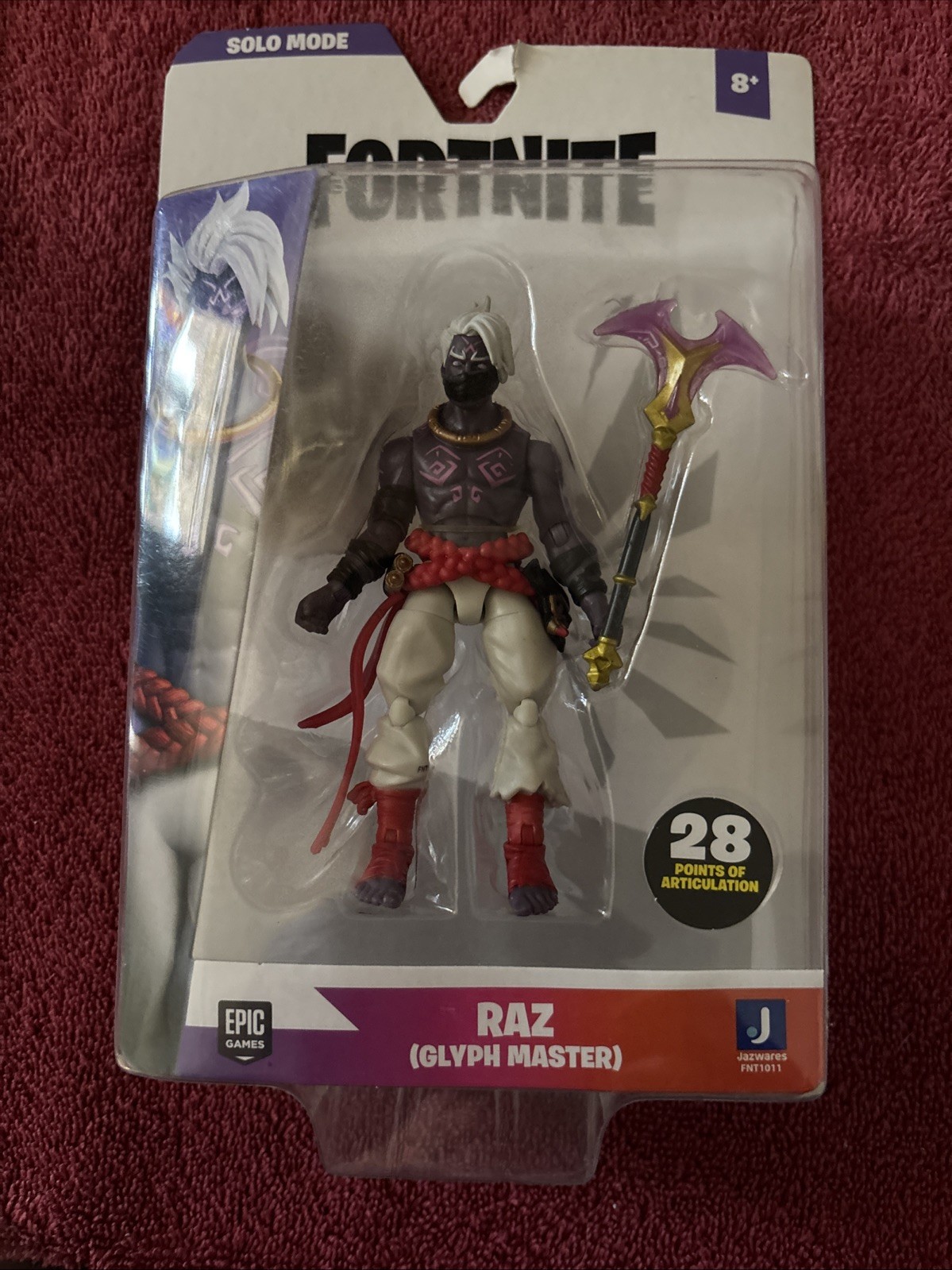 Fortnite Solo Mode Series RAZ GLYPH MASTER 4&Prime; Action Figure Jazwares Epic