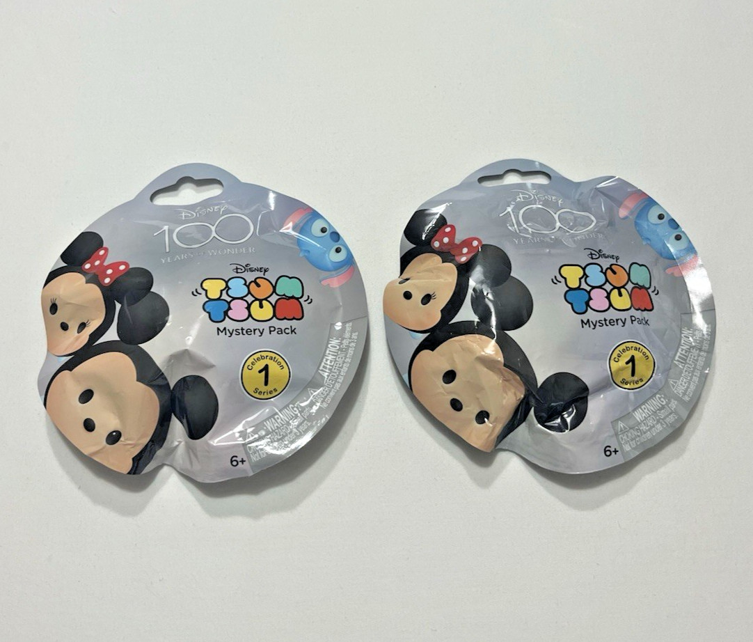 Tsum Tsum Bundle Lot of 2 Disney 100 Years of Wonder Mystery Packs Series 1