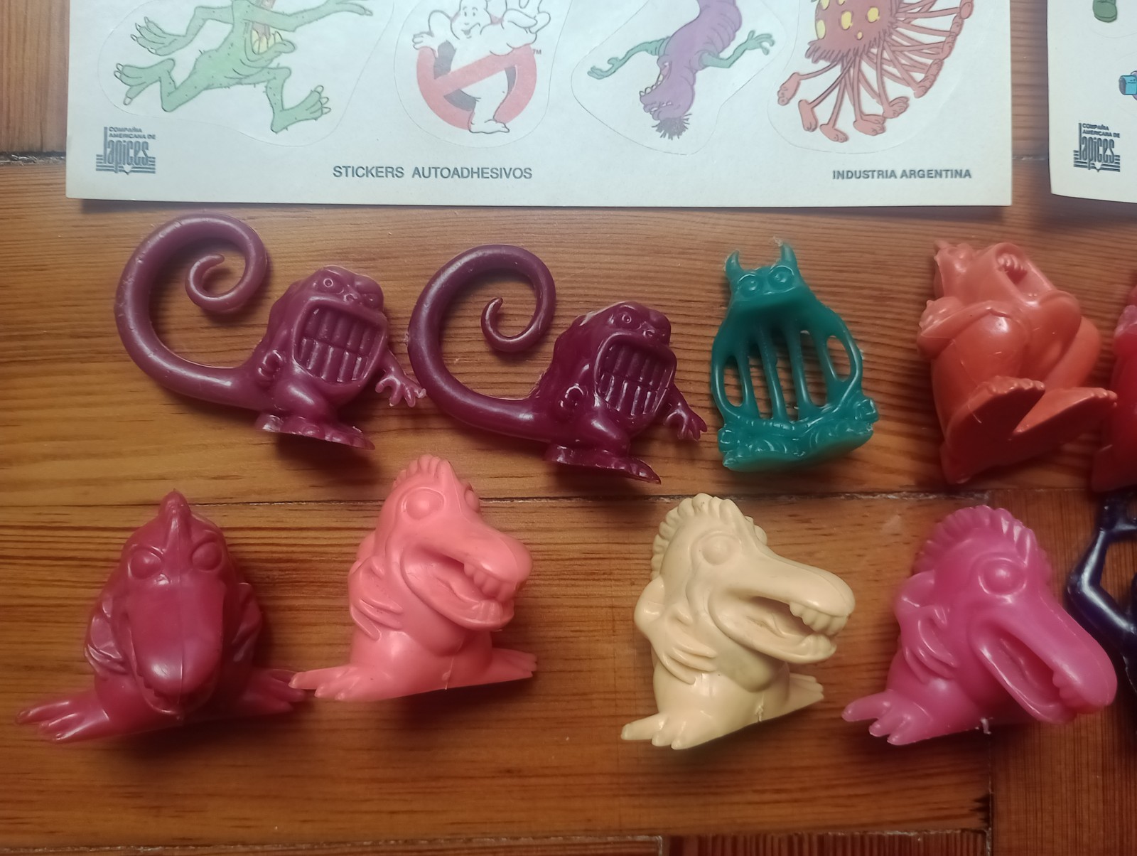 RARE LOT! Ghostbusters 17 mini ghost variants + stickers JOCSA ARGENTINIAN