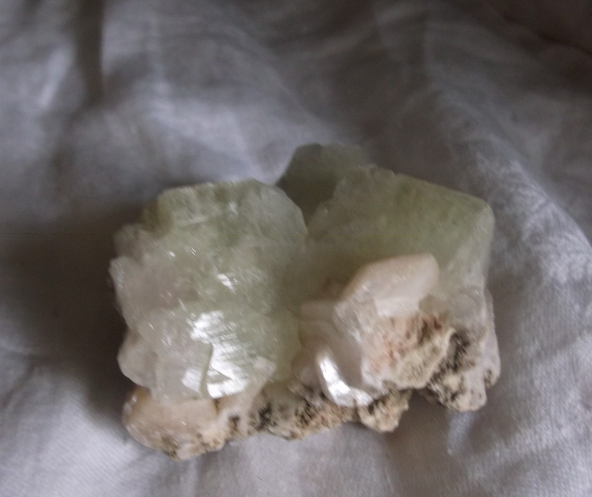 Haunted Estate Crystal Collection Apophyllite and Stilbite Record Keeper Cluster