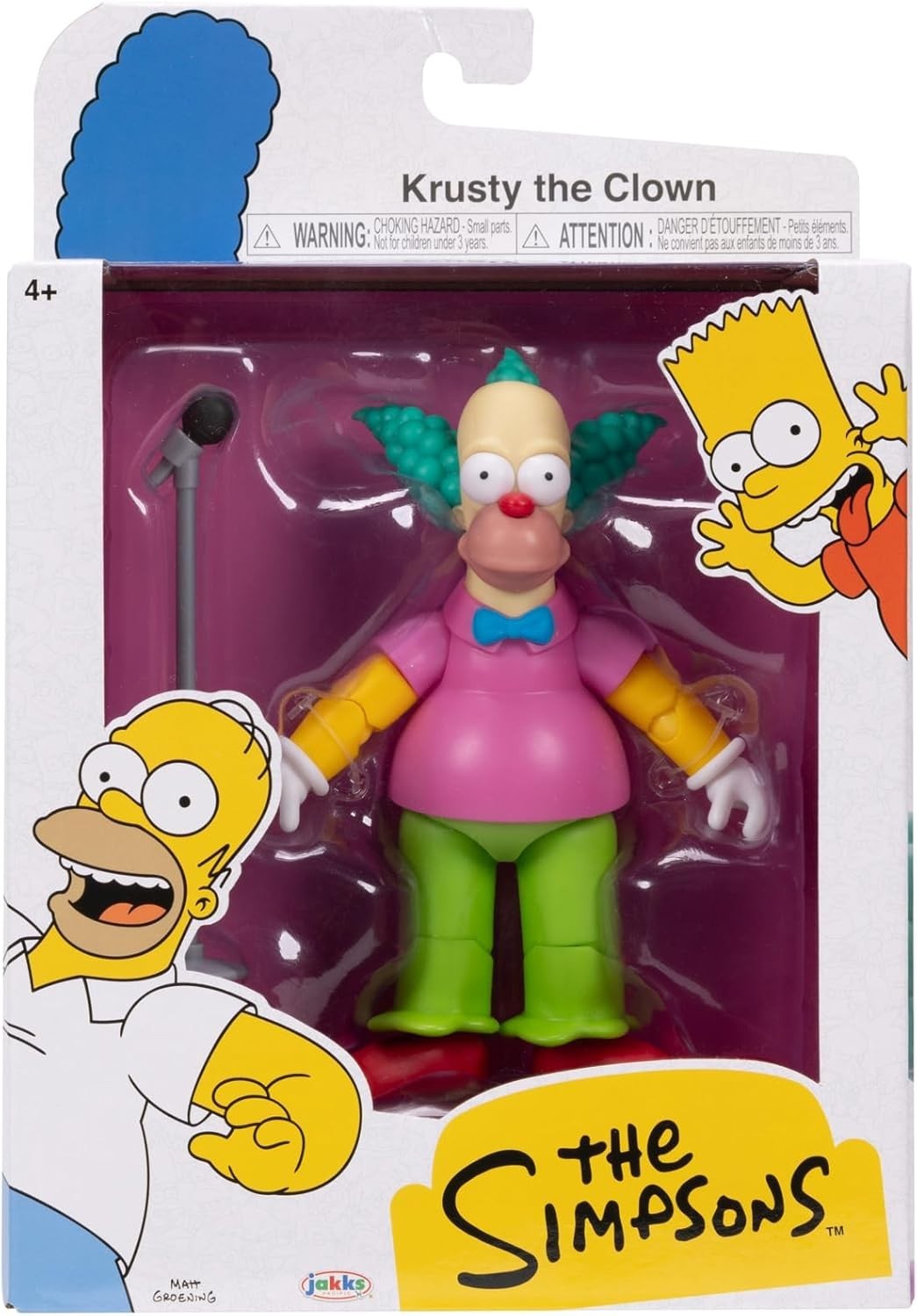 Krusty Collectible Action Figure – 5” from The Simpsons – No Assembly Required