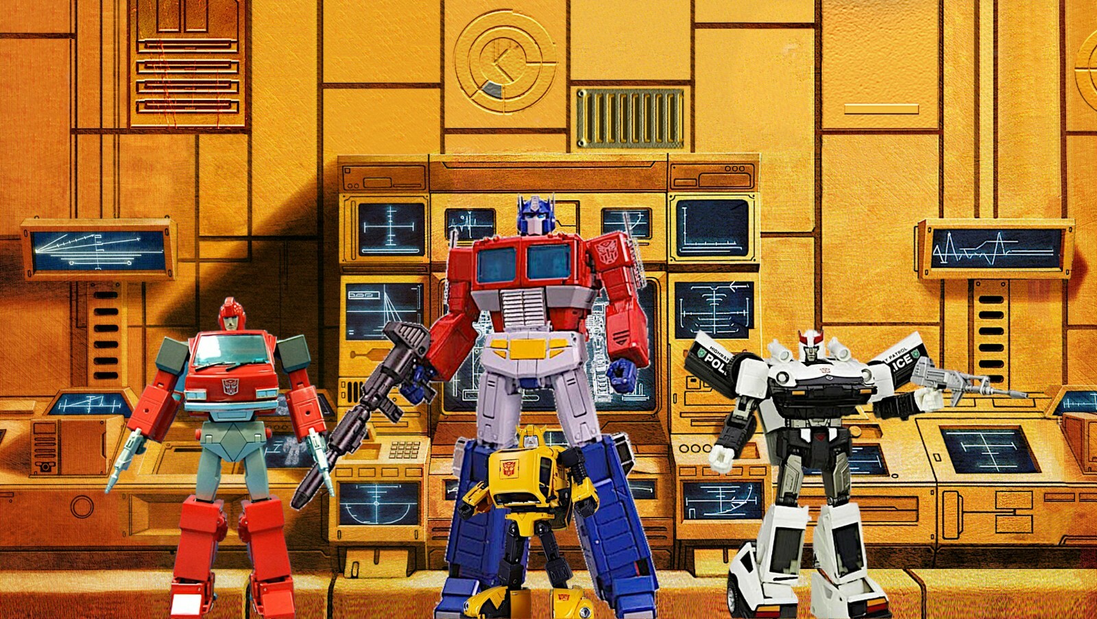 Transformers G1 85 Masterpiece Teletraan 1 Ark Autobot Dinobot Diorama Backdrop