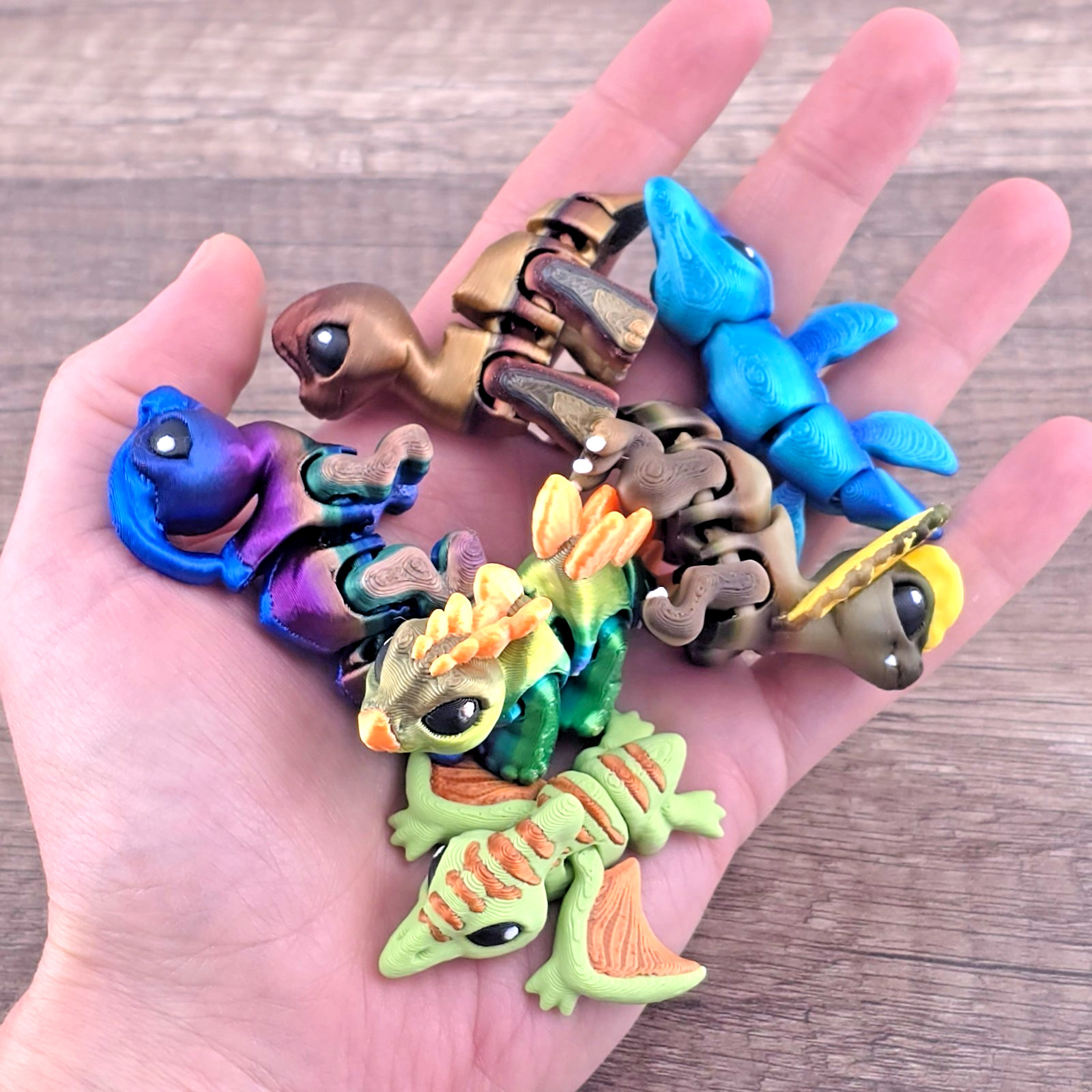 6pc Mini Creature Set – Choose Your Theme – 3D Printed Articulated Creatures