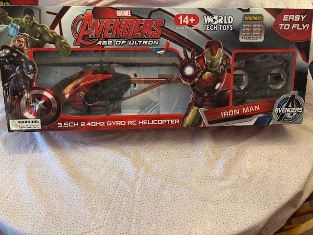 World Tech Toys Avengers IRON MAN Helicopter 3.5CH 2.4GHz Gyro RC New RARE!!