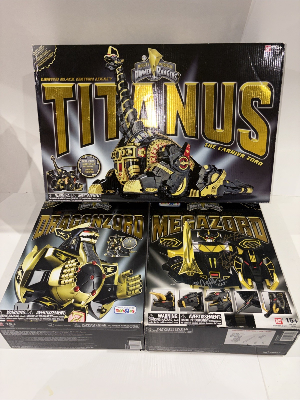 Power Rangers Limited Black Edition Legacy Megazord Dragonzord Titanus Auto