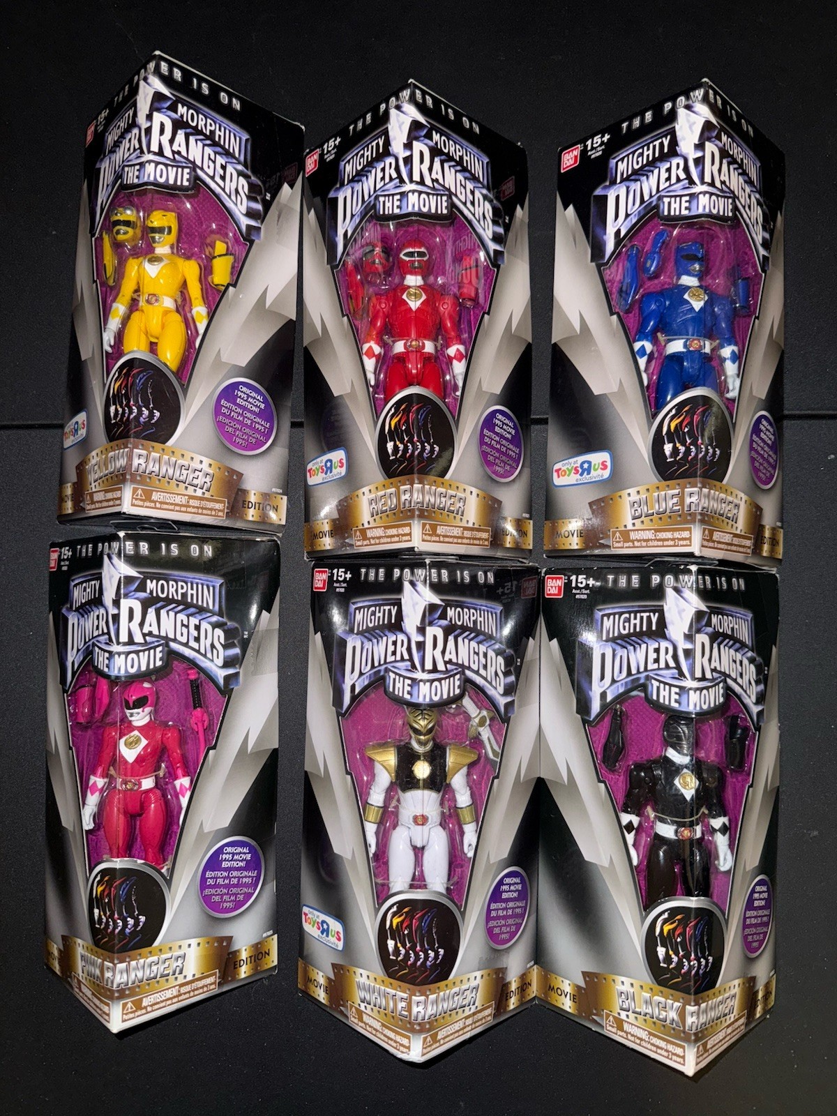 Mighty Morphin Power Rangers The Movie Legacy Figure Lot Black 5” 5 Inch