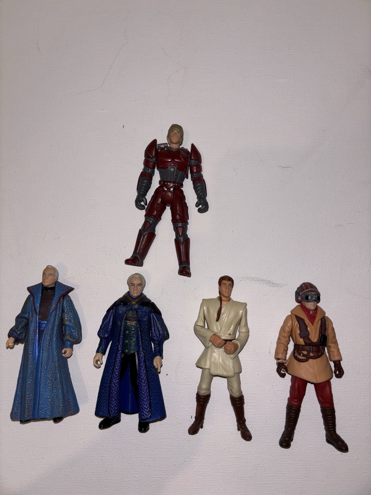 1996/1998 Star Wars Prequels Vintage Collectible Action Figure Mixed Lot Of 5