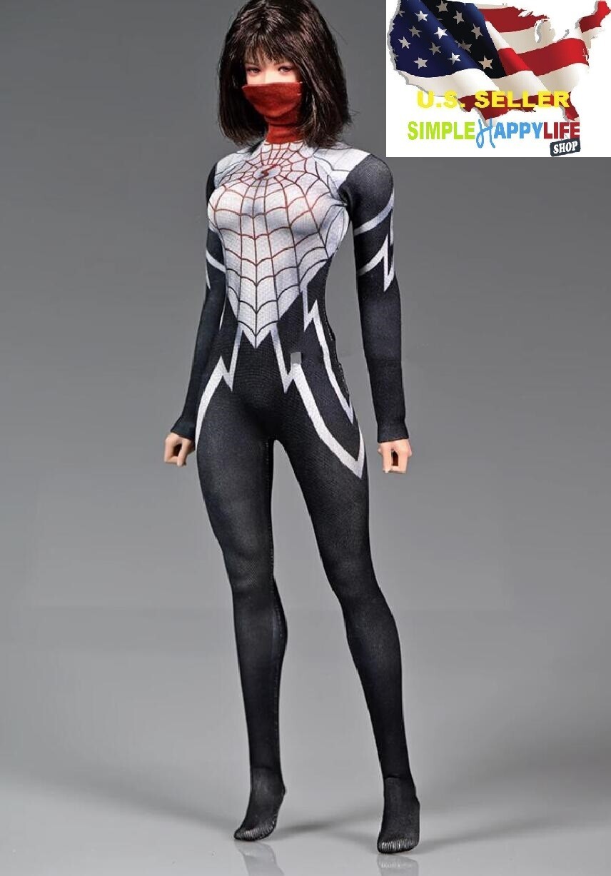 1/6 Silk Cindy spiderman Tight suit For 12 » female figure Phicen hot toys ❶USA❶
