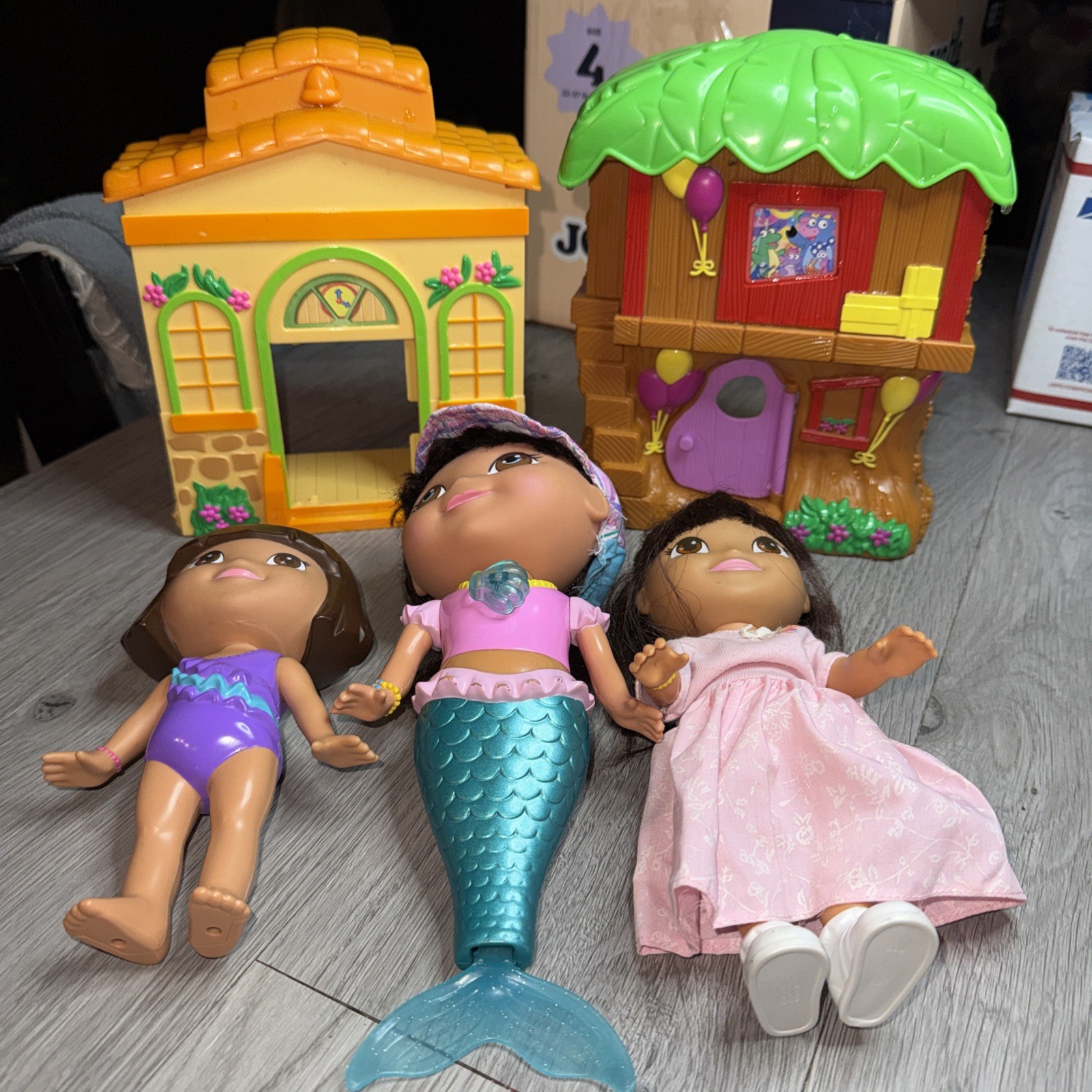 Dora The Explorer Dolls Nickelodeon Toys Mermaid School Treehouse Swim Mattel