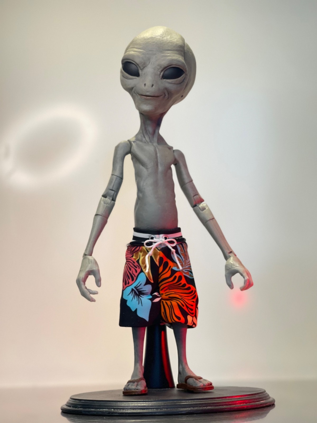 1:6 Scale Custom Grey Vacation Alien Figure 10&Prime; inch Area 51 UFO Art Statue OOAK