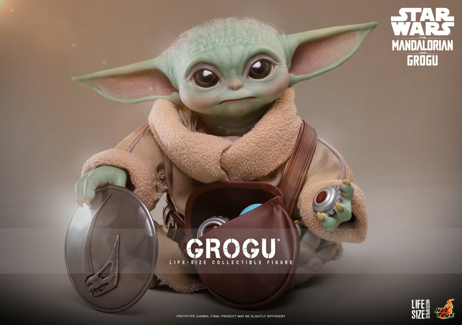 Hot Toys LMS016 Star Wars Mandalorian & Grogu Grogu Life-Size Figure In Stock