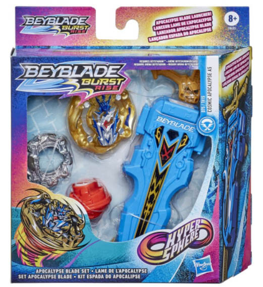 Beyblade Burst Rise Hypersphere Apocalypse Blade Set – Right/Left-Spin Launcher