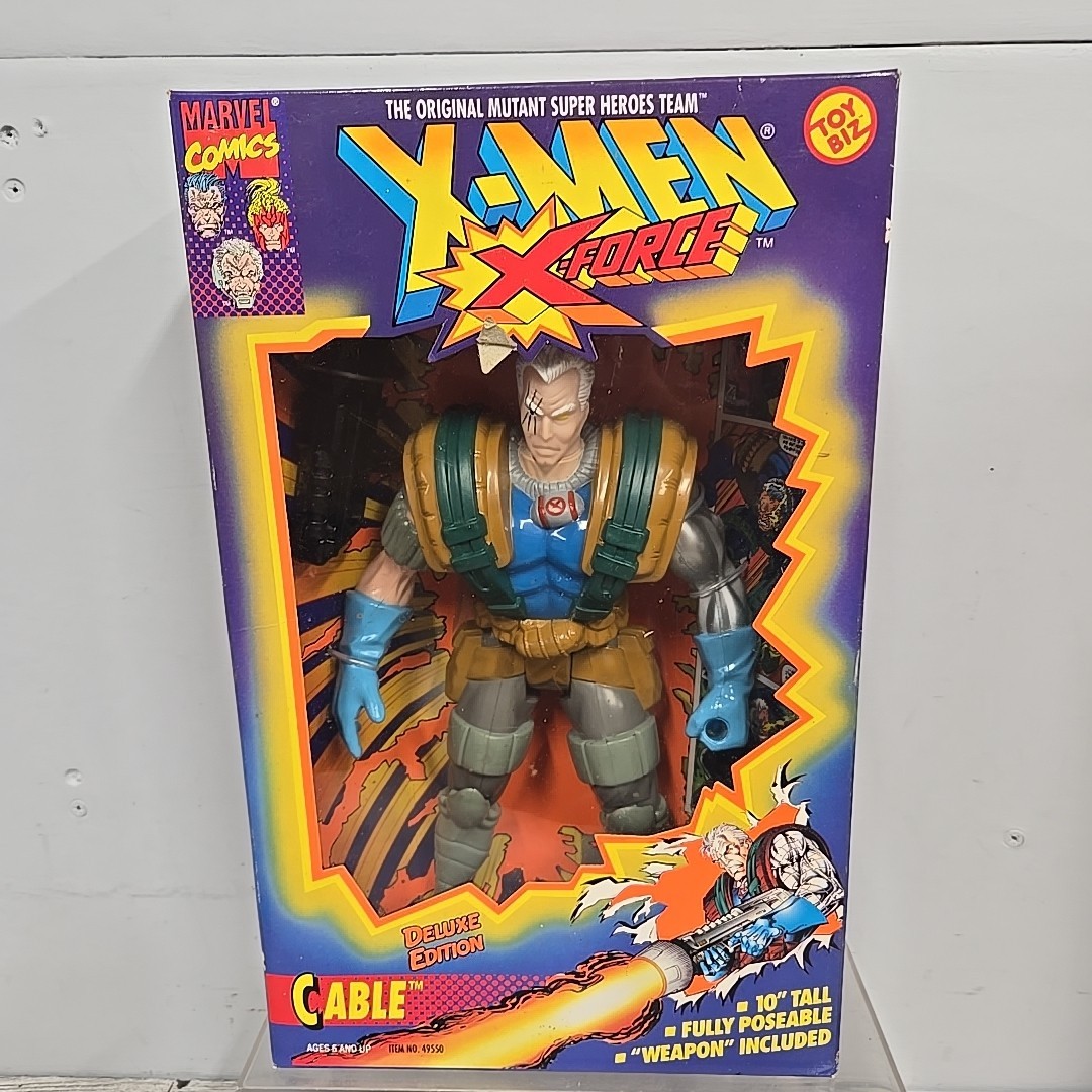Vintage 1994 X-Men X Force 10&Prime; Cable Figure Deluxe Edition New Sealed