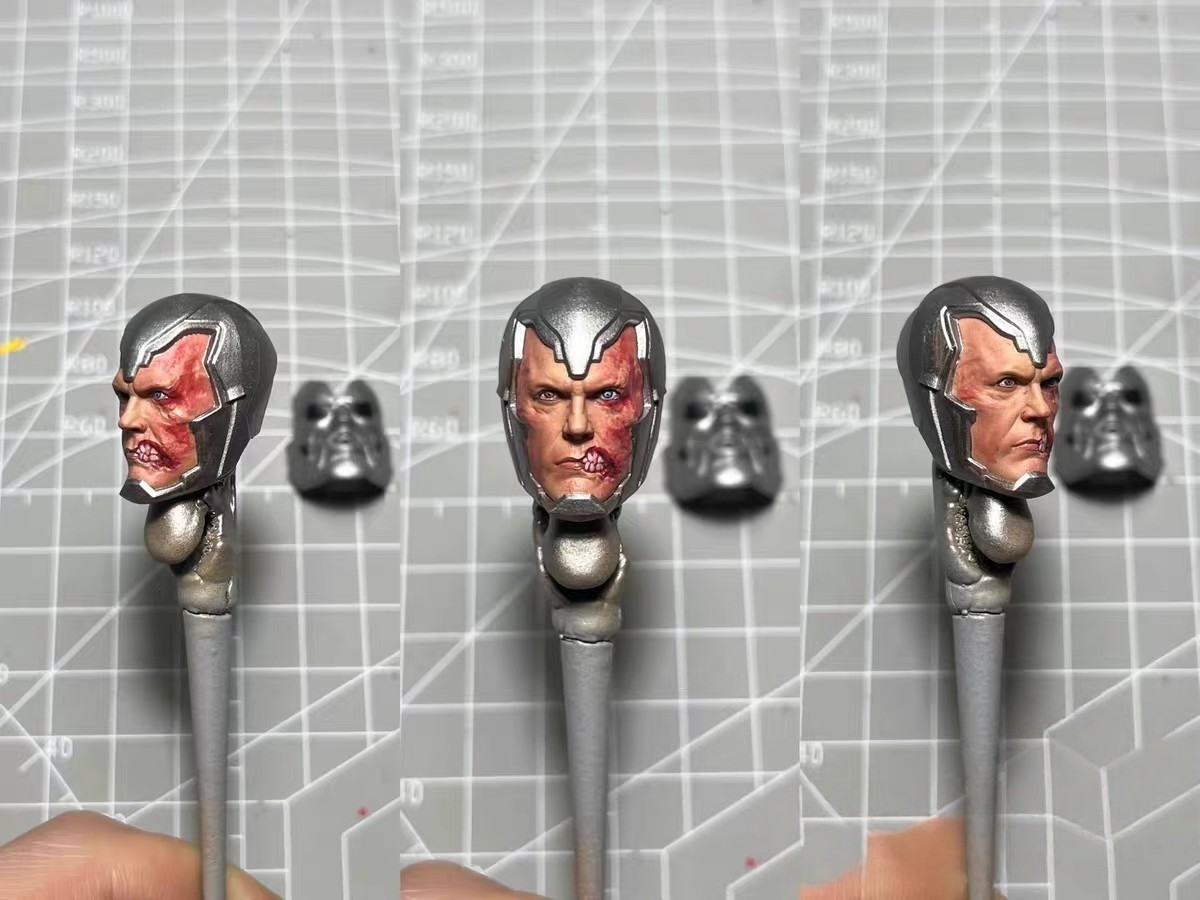 Painted 1/12 Dr. Doom Robert Downey Jr. Head Sculpt Fit 6 » ML Action Figure