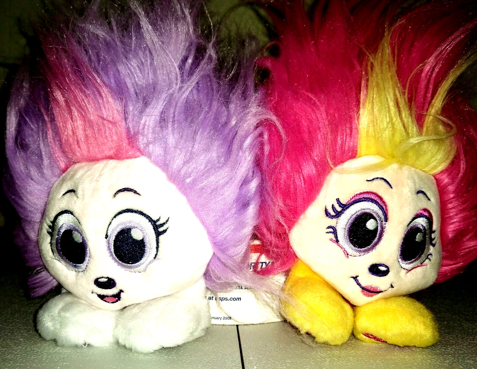 Zuru Schnooks SHAZAM SHINE 6in Plush Dolls Shaggy Purple/Pink Pink/Yellow Hair