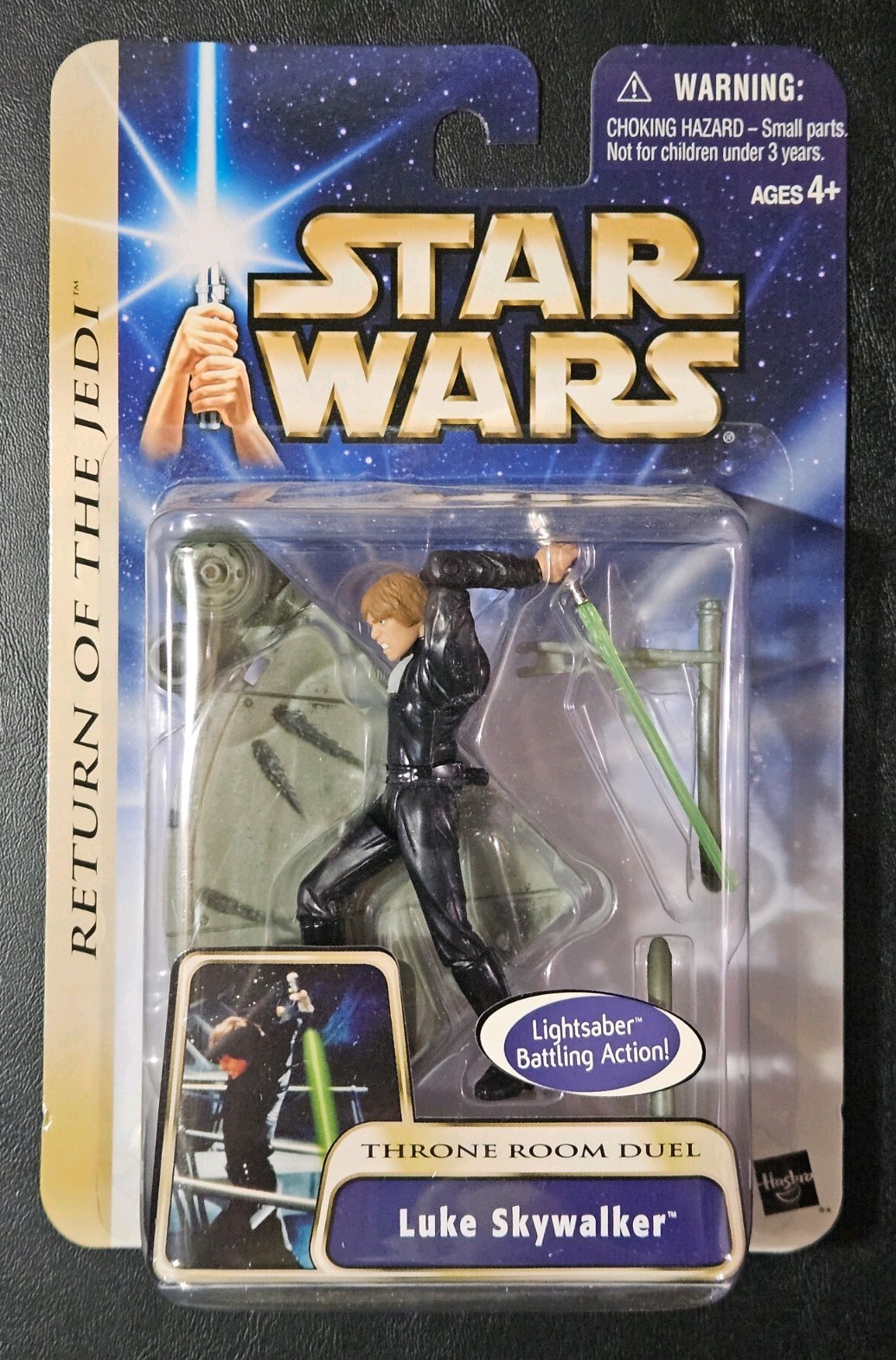 Star Wars Saga Luke Skywalker Throne Room Duel 2003 #17 Figure New MOC ROTJ