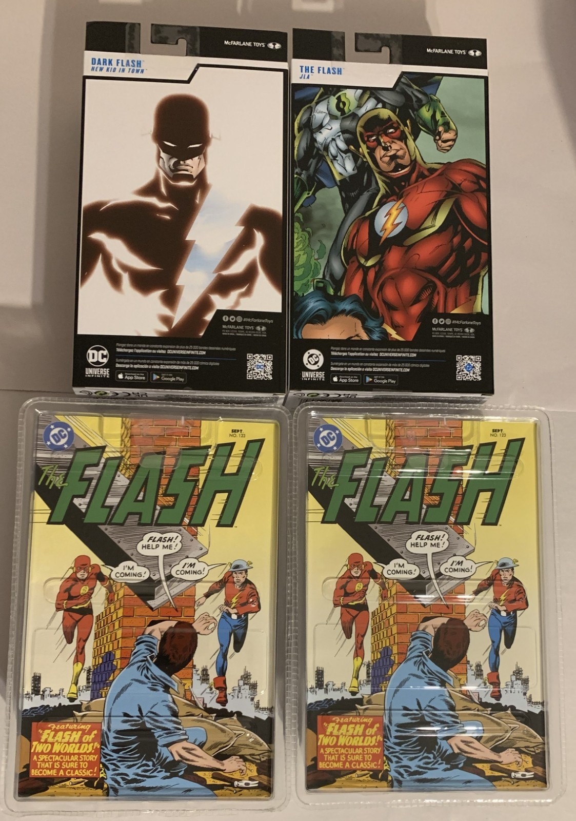 4x McFarlane DC Flash: 123 Jay Garrick CHASE Page Punch & Platinum, Dark, Wally