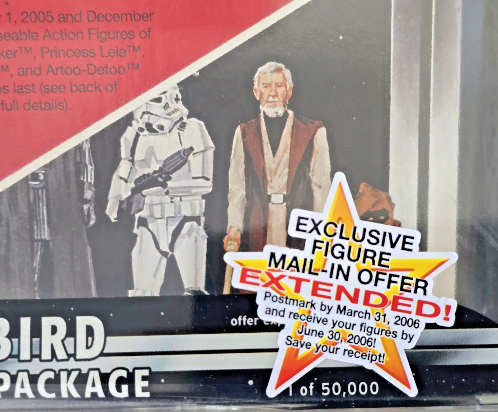 Star Wars Vintage Kenner Hasbro EARLY BIRD CERTIFICATE PACKAGE USA Sealed 2005