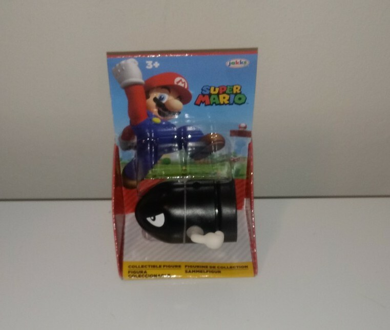 Super Mario Bros. Bullet Bill Mini Figure 2.5&Prime; Jakks Pacific Nintendo Kids Toy