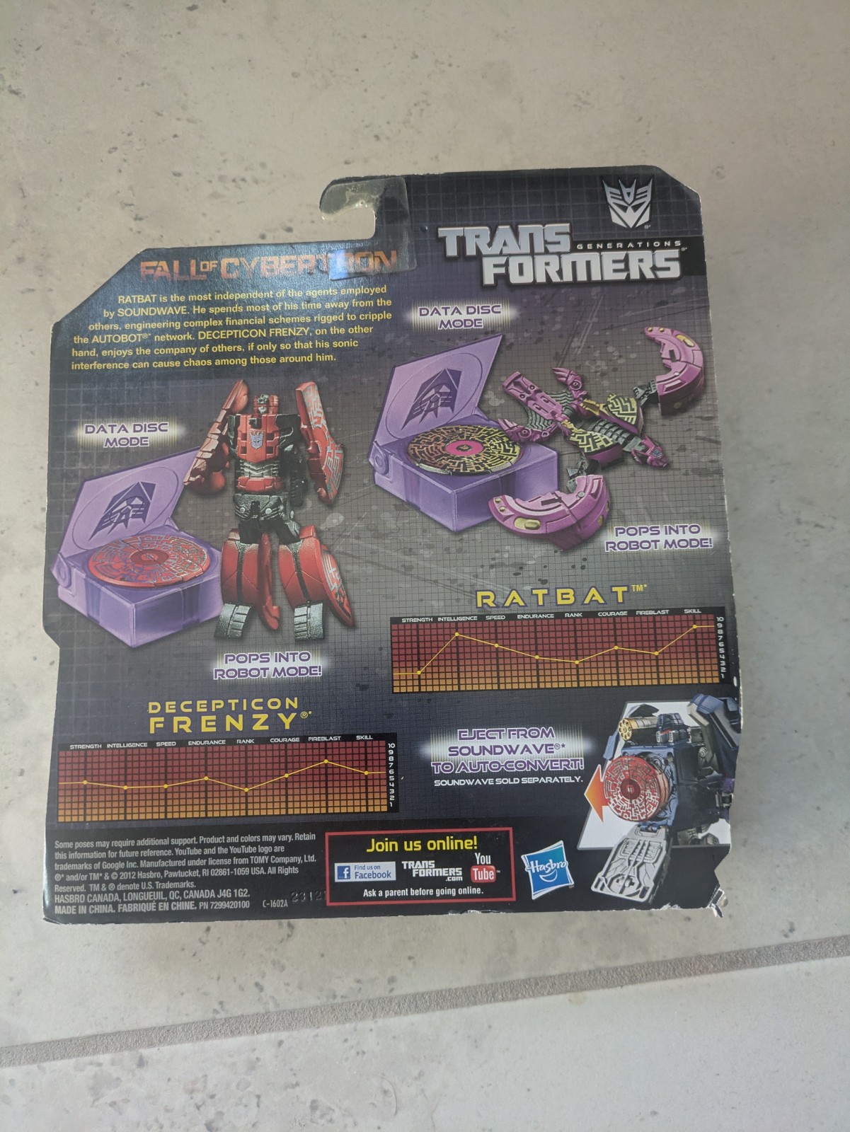 Transformers Generations Fall of Cybertron Decepticon Frenzy & Ratbat New Sealed