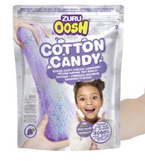 Oosh Cotton Candy Slime Stretchy Fluffy Colorful Sweet Scented Fun 3 Pack!