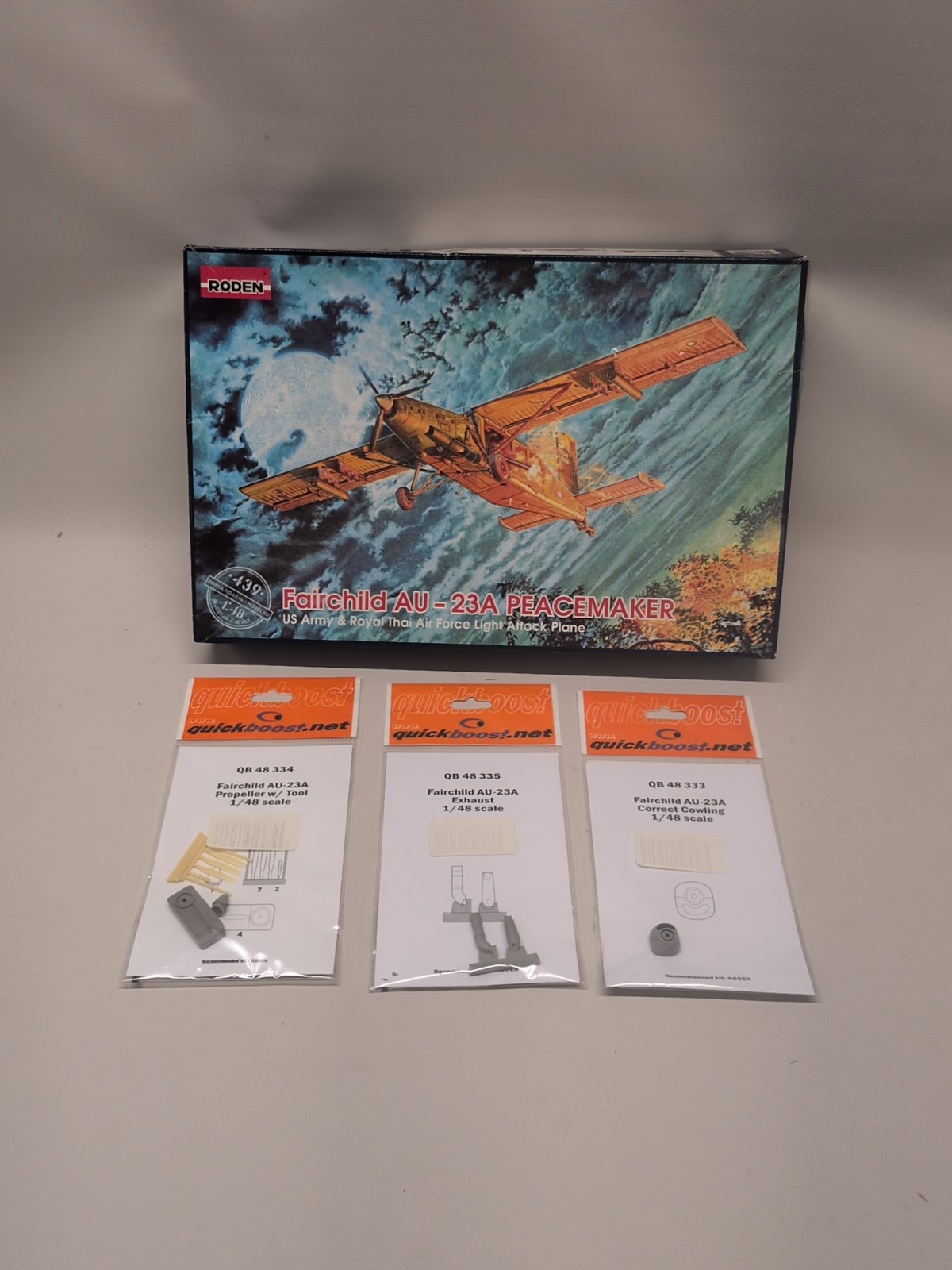 Roden 439 Scale 1/48 Fairchild AU-23A Peacemaker w/ Upgraded Parts New Open Box