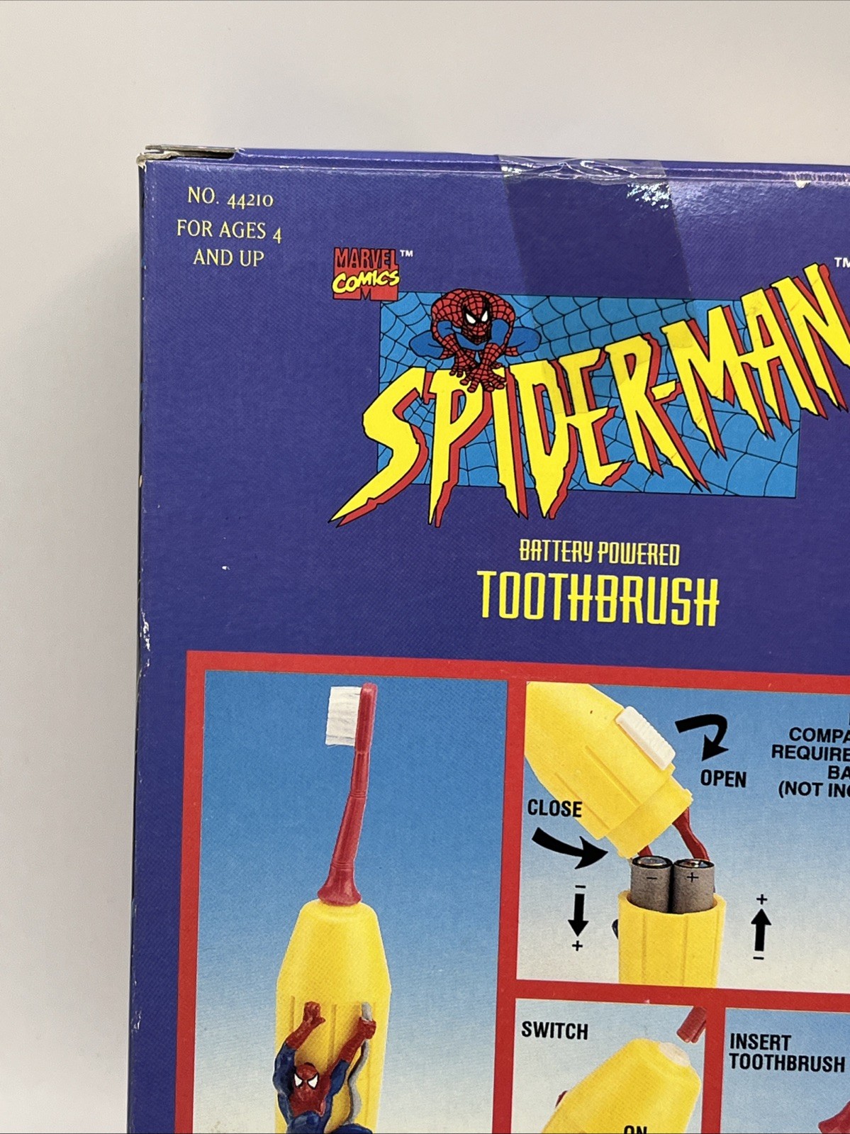 Spider-Man 1995 Battery Powered Toothbrush Marvel Comics Janex NIB