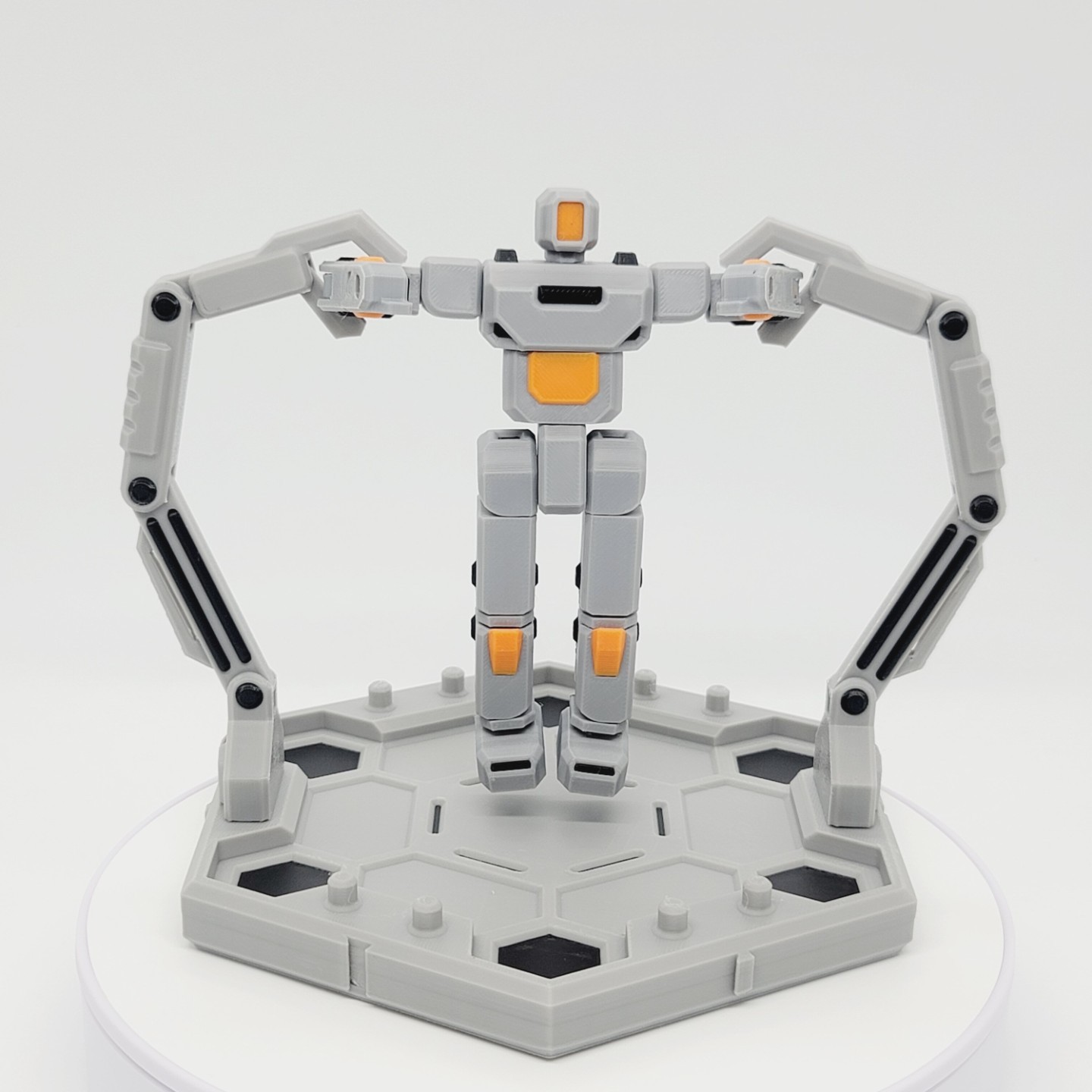 Hexa Base for 1:12 Scale Action Figures | Robot Mech Fortress | 3D Printed Toy