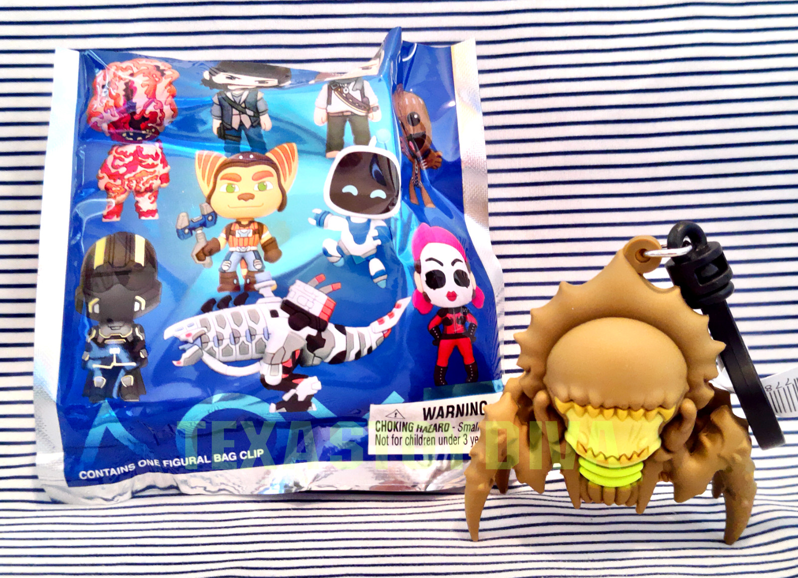 Playstation Bile Titan Exclusive B Chase Figural Bag Clip Keychain Series 2 READ
