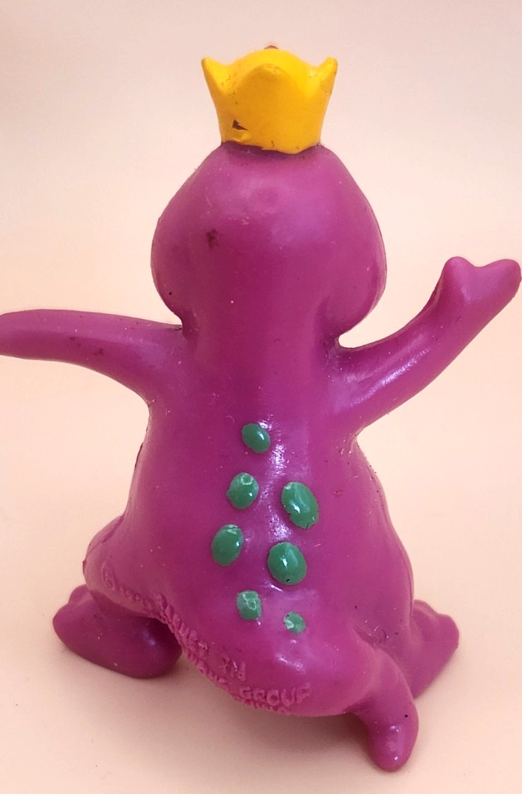 2 Small Barney Figurines / Cake Toppers – 1993 The Lyons Group – 2.5&Prime;