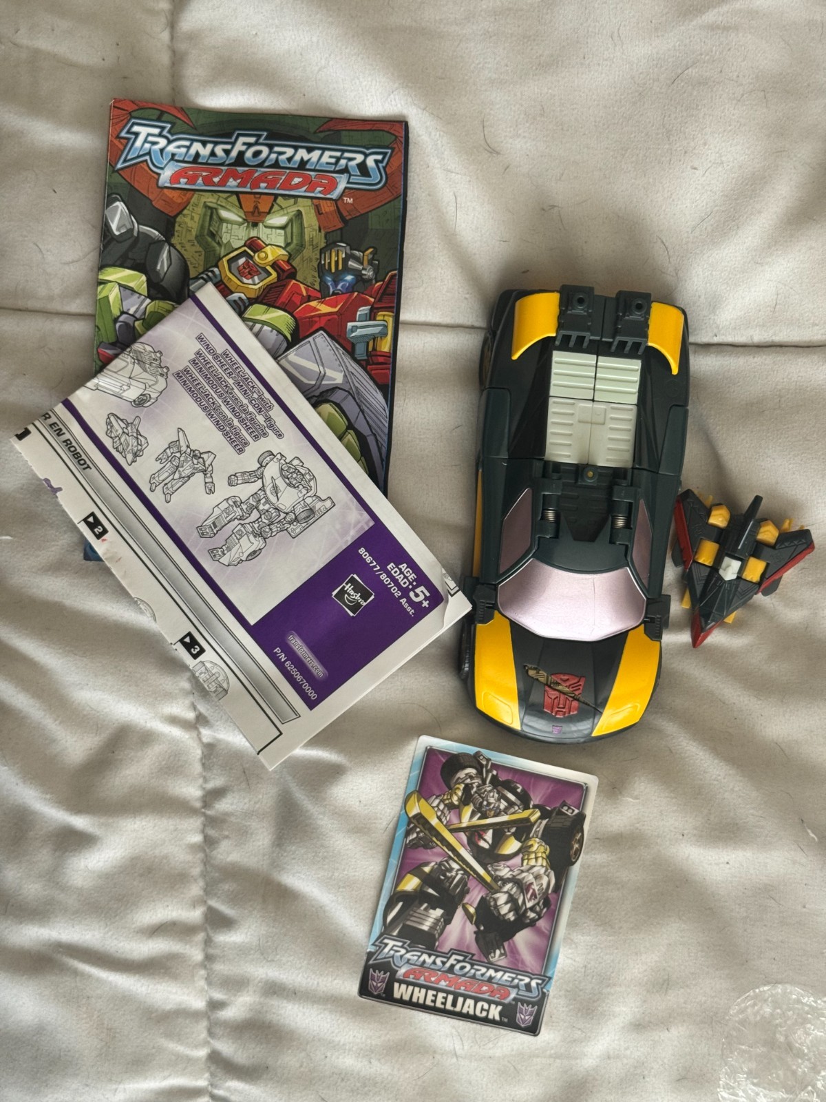 TRANSFORMERS Armada (Vtg 2003) WHEELJACK 5&Prime; Deluxe + WIND SHEER [COMPLETE]