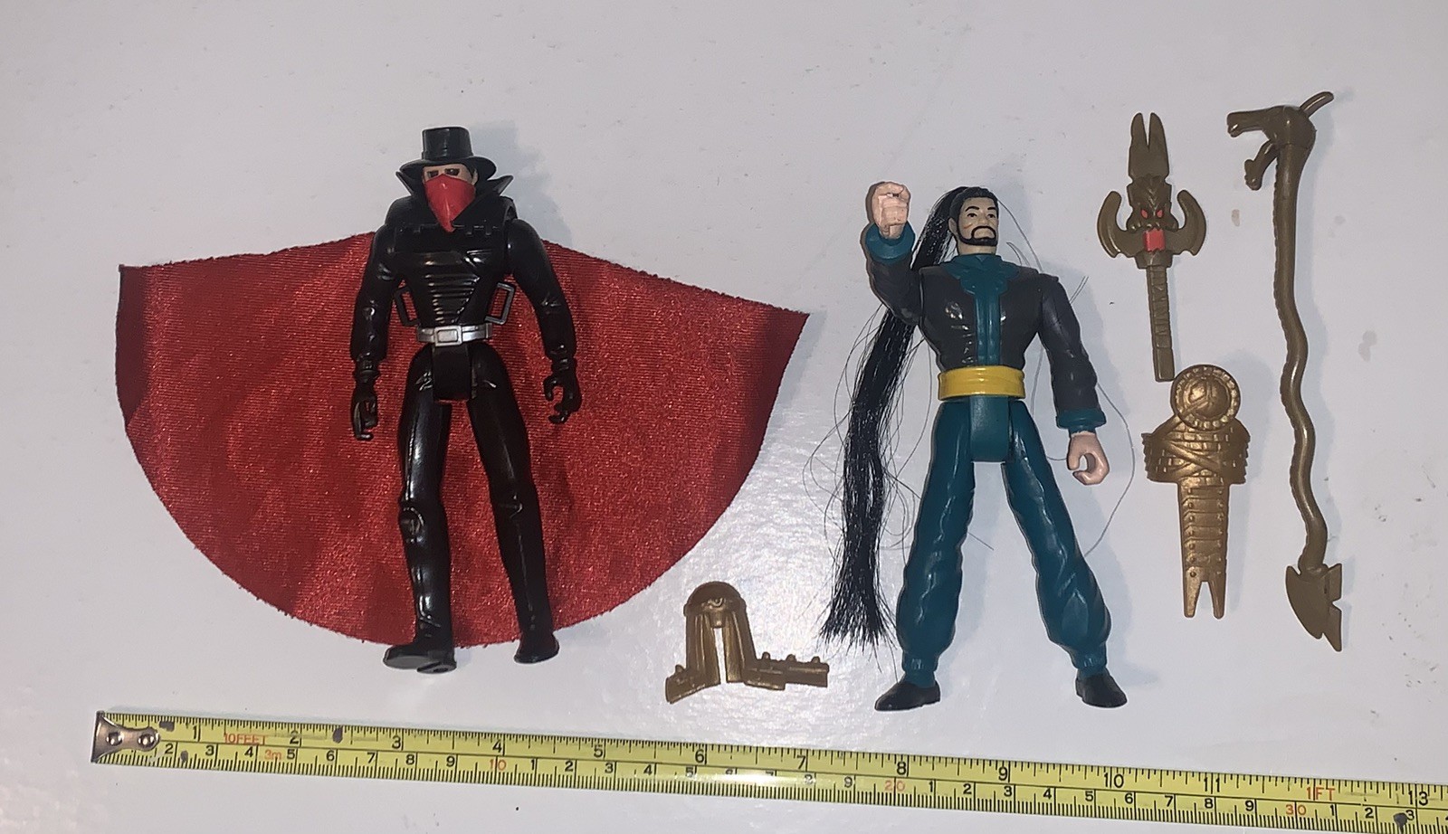 Lightning Draw Shadow & Shiwan Khan The Shadow Action Figures Kenner 1994