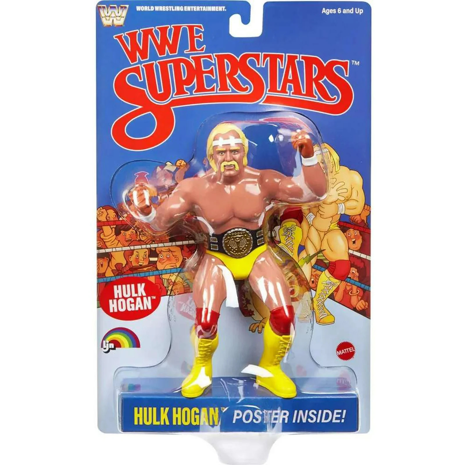 WWE LJN MATTEL SUPERSTARS HULK HOGAN 8&Prime; ACTION FIGURE 1980s RETRO IN HAND New 🔥