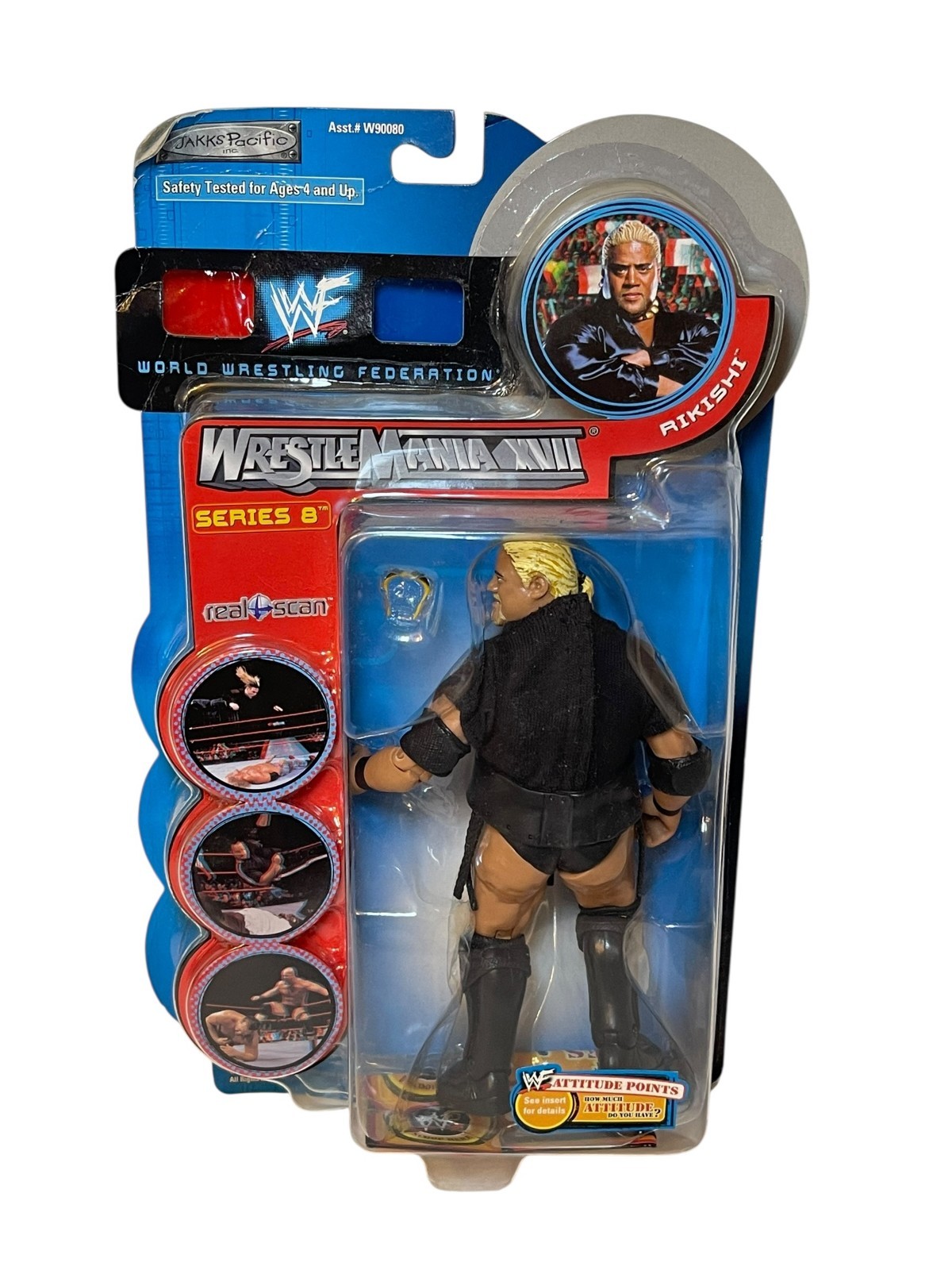 2000 WWF Jakks Pacific WRESTLEMANIA XVII SERIES 8 Rikishi 6&Prime; Figure NEW Read