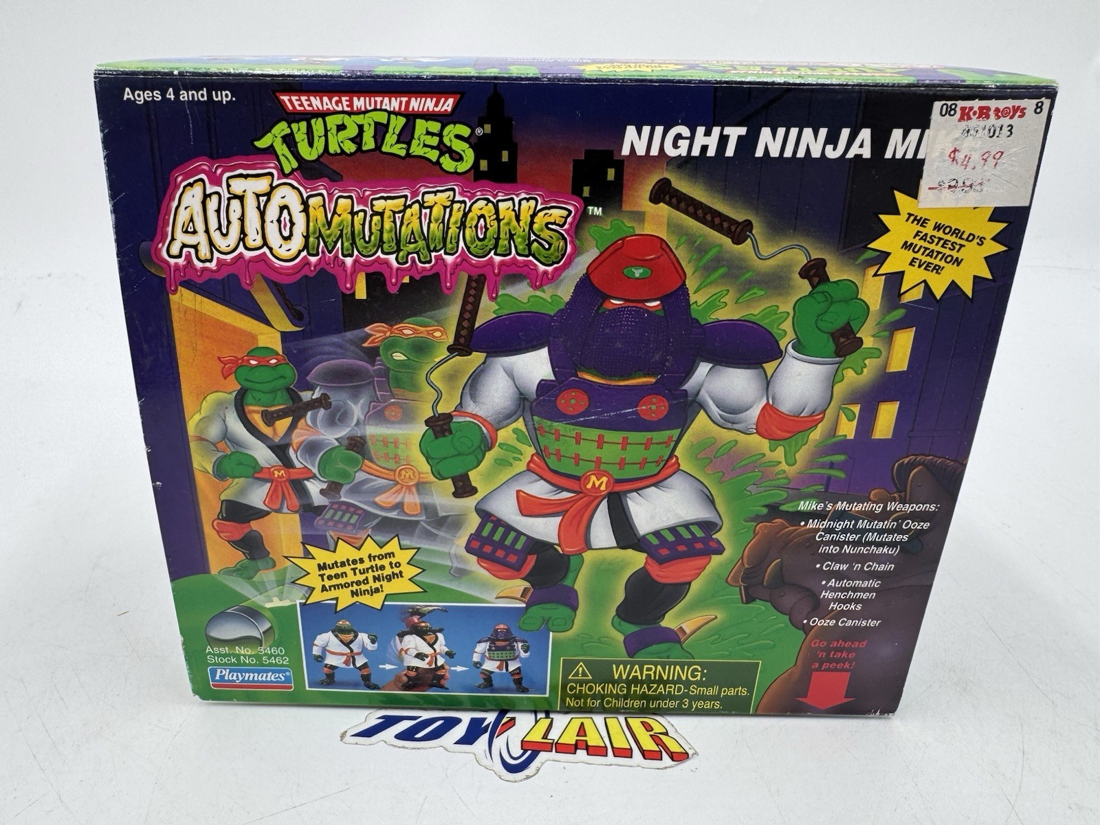 TMNT Teenage Mutant Ninja Turtles AutoMutations Night Ninja Mike 1993 CIB