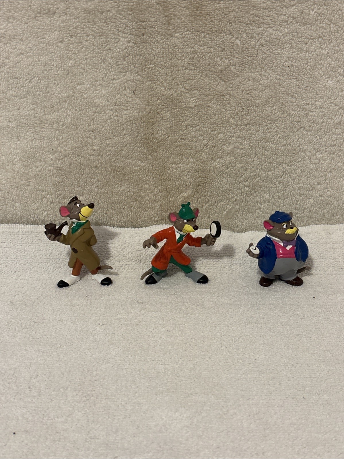 VTG 1986 Disney Bully The Great Mouse Detective PVC Figures lot of 3 FREE SHIP