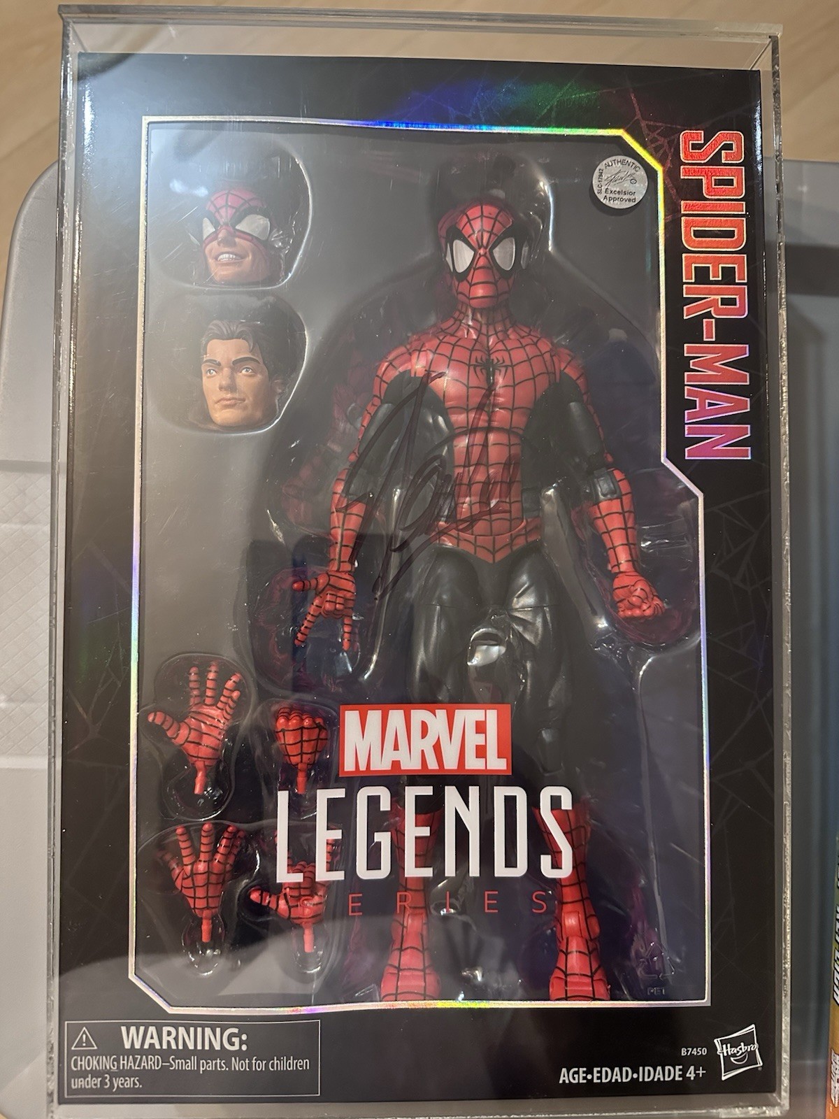 Stan Lee Autographed Marvel Legends Series 12-inch Spider-Man 2015 Hasbro New