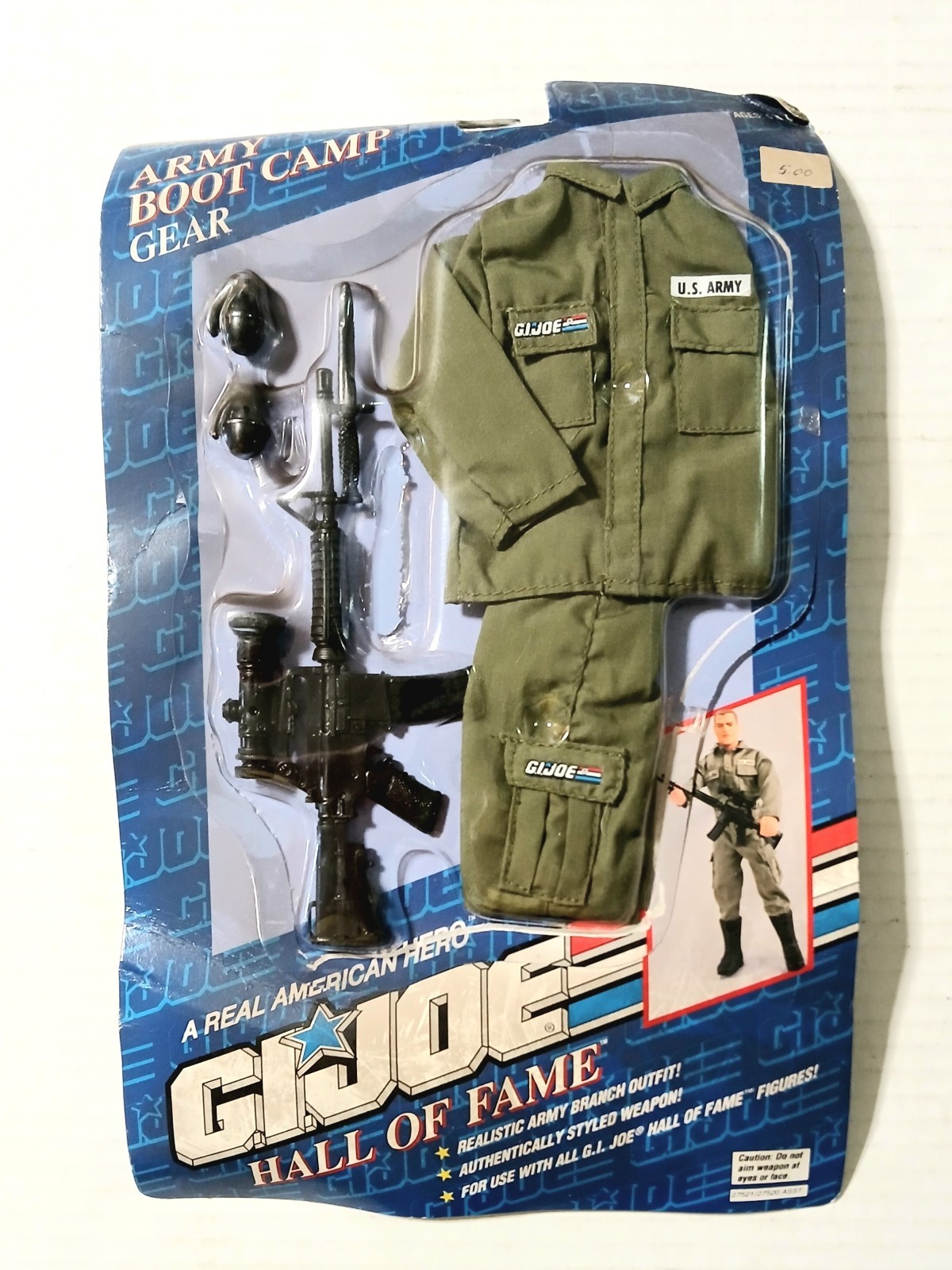 GI Joe Hall of Fame Army Boot Camp Gear Uniform 1993 for 12&Prime; Action Figure