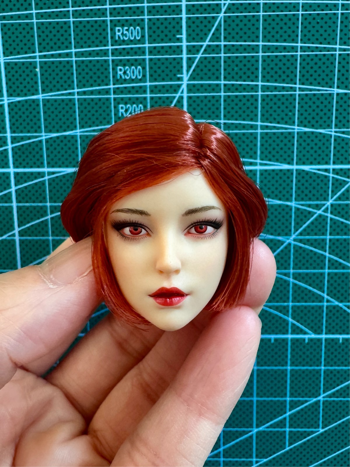 1/6 Female Head Sculpt Bob Hair PALE For 12&Prime; PHICEN Hot Toys TBLeague Figure