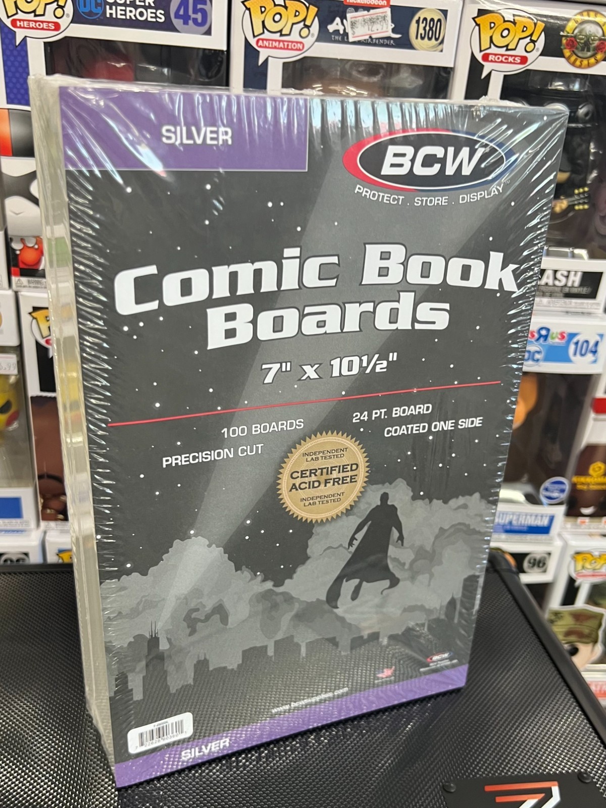 100 Pack – BCW Silver Age Comic Book Backer Boards Acid Free 24PT 7&Prime; X 10 1/2&Prime;