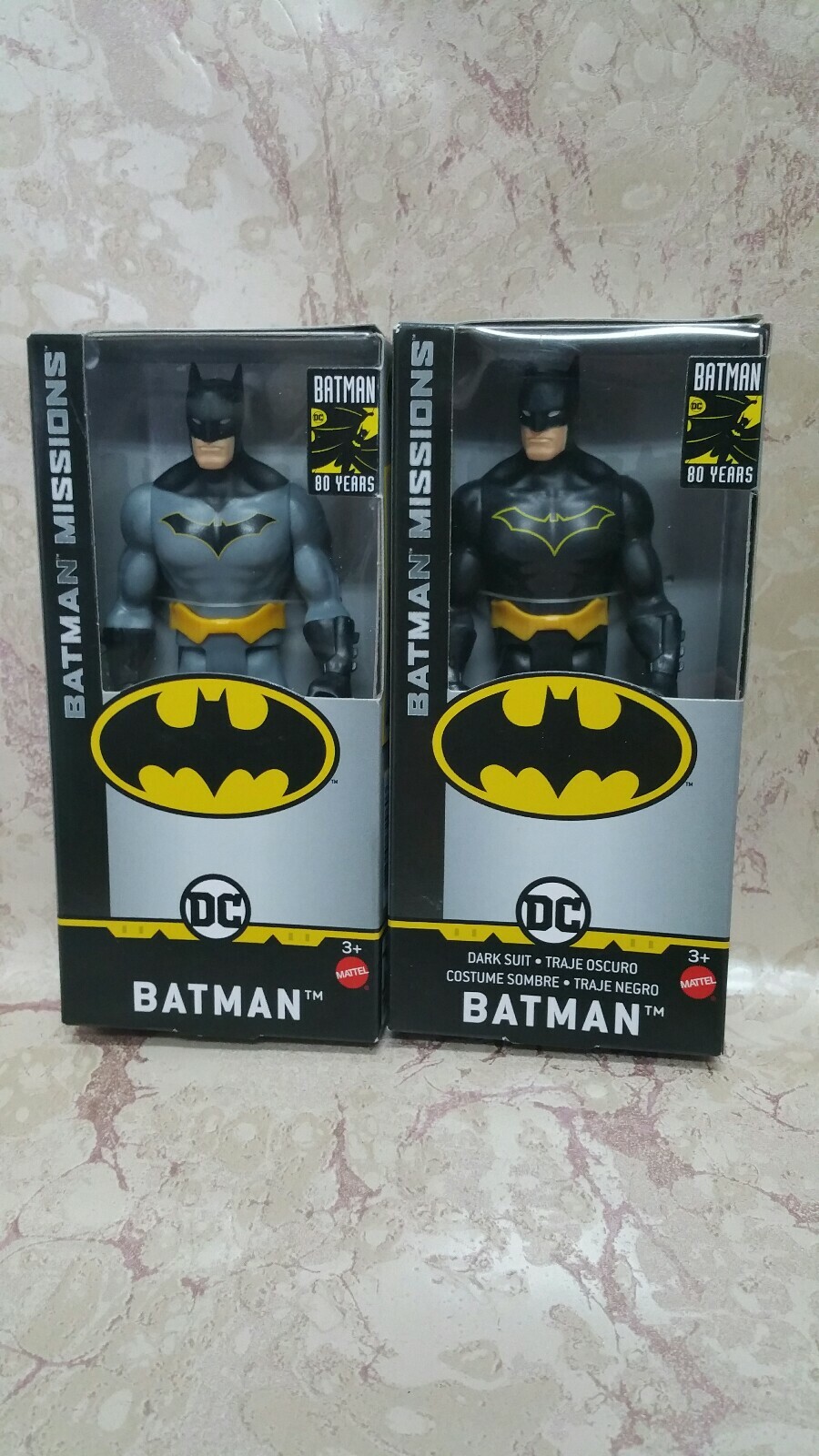 Mattel DC Comics 80 Years 1 Dark & 1 Gray Suit Batman Action Figure 6&Prime; 2 Pack