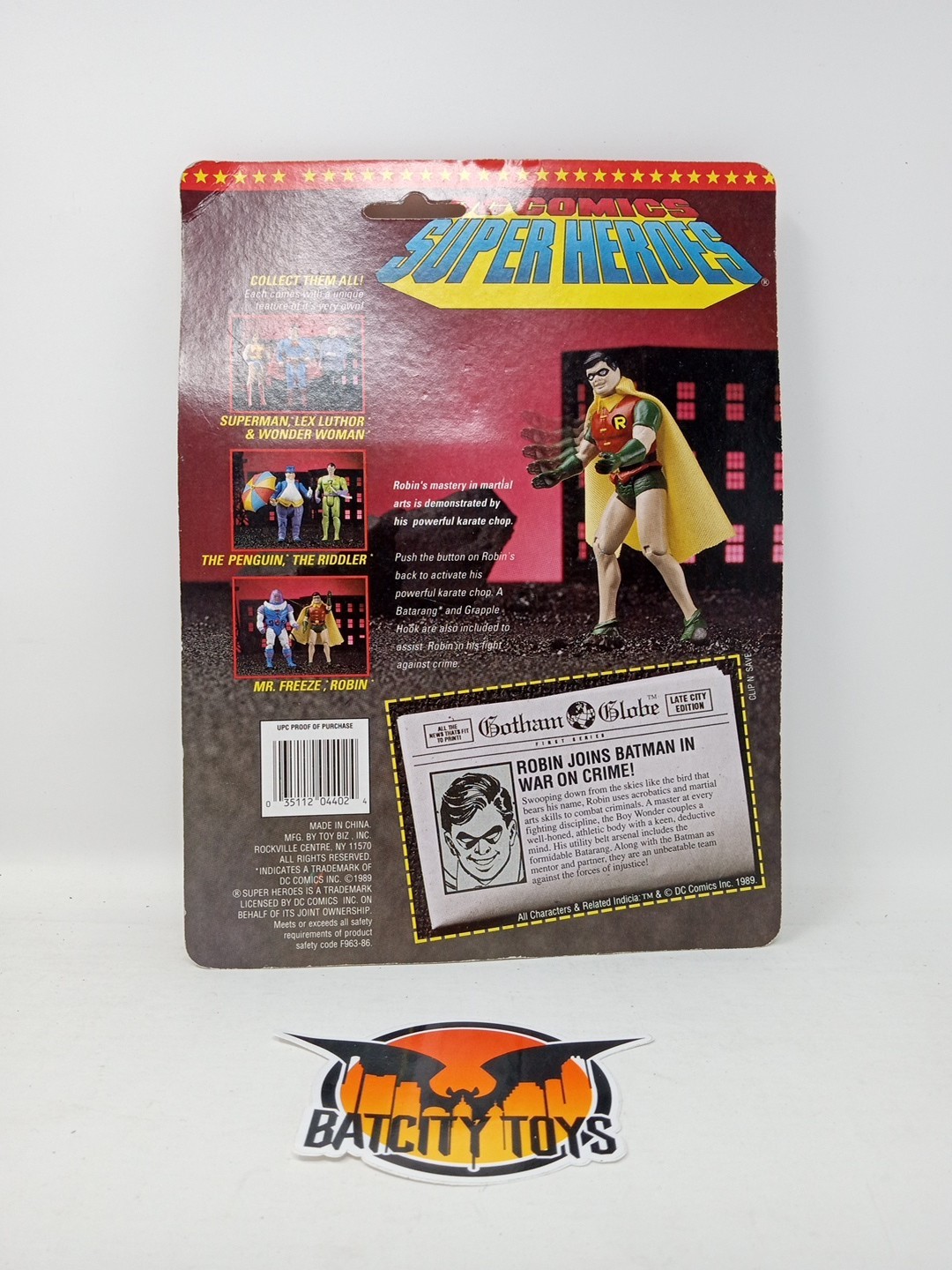DC Comic Super Heroes Karate Chop Robin Toy Biz 4.5 In Action Figure 1989