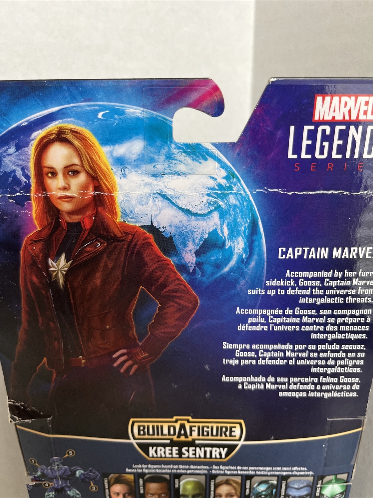 Marvel Legends Captain Marvel Bomber Jacket & Goose Figure Sentry Kree BAF
