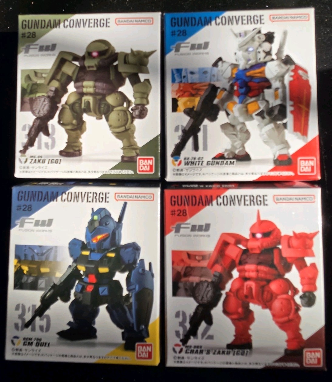 Bandai Gundam Converge Lot Of 4 Figures 311 312 313 315