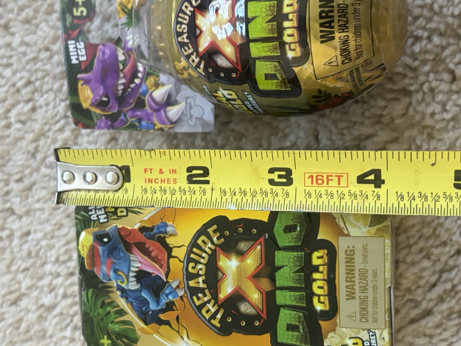 Treasure X Dino: Gold Series Egg Lot of 2 Mini Egg Mini Dino NEW