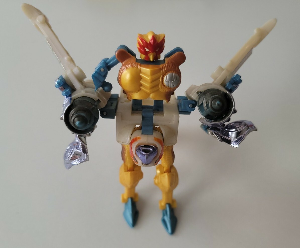 TRANSFORMERS BEAST WARS AIRAZOR METAL CHROME BIRD EAGLE HAWK 1999 MISSING FEET